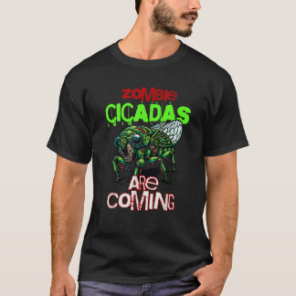Zombie Cicadas kommen in den Horror der Creepy Ins T-Shirt