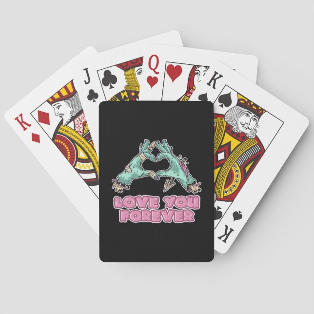 Zombie Classic - Herz und Hände des Skeletts Spielkarten (Rückseite)