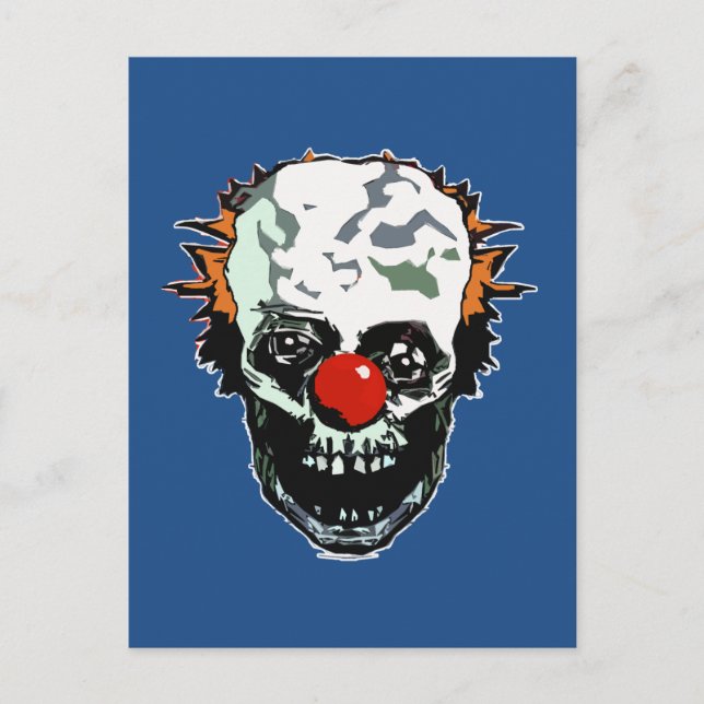 Zombie Clown Postkarte (Vorderseite)