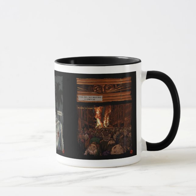 Zombie Comic Strip Tasse (Rechts)
