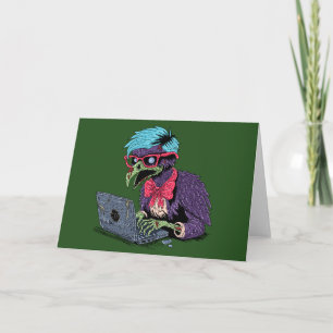 Zombie Computer Crow Karte
