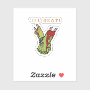 Zombie Couple Till Death Do us Part Classic Aufkleber