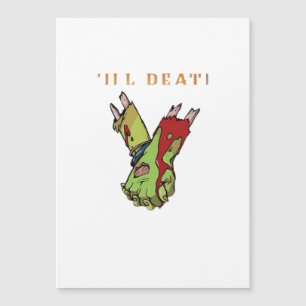 Zombie Couple Till Death Do us Part Classic Magnetkarte