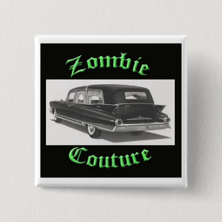 Zombie-Couture-Leichenwagen-Logo-Knopf Button