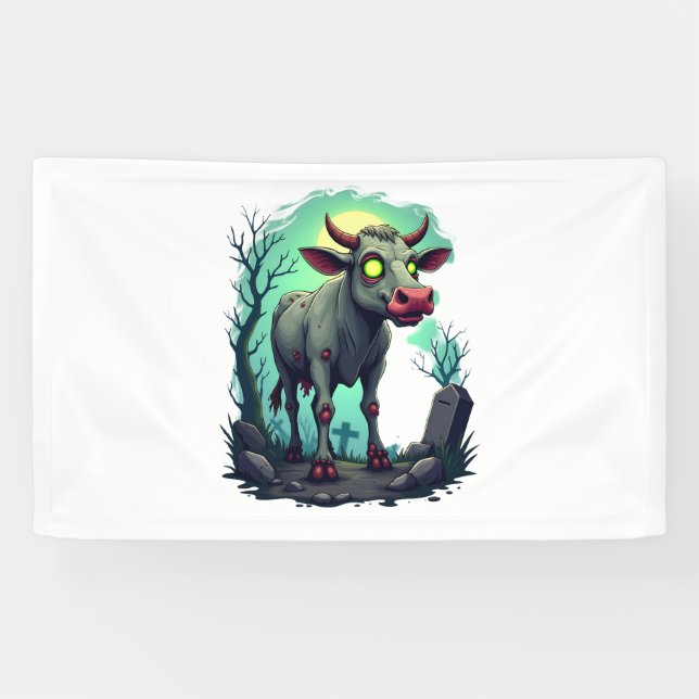 Zombie Cow Apokalypse Banner (Horizontal)