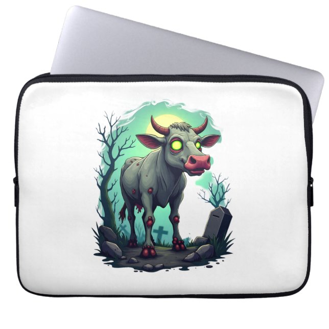 Zombie Cow Apokalypse Laptopschutzhülle (Vorderseite)