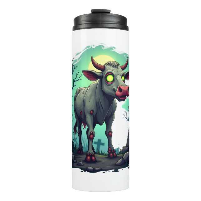Zombie Cow Apokalypse Thermosbecher (Vorderseite)