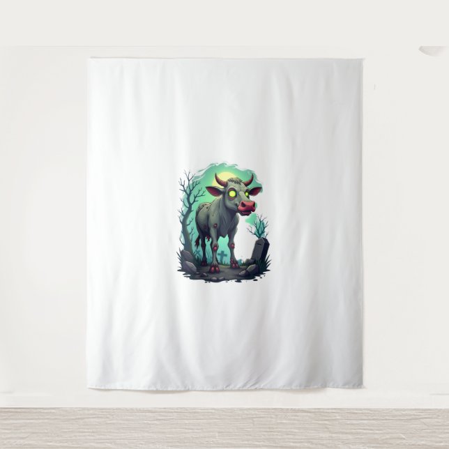 Zombie Cow Apokalypse Wandteppich (Vorderseite)