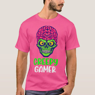 Zombie Creepy Gamer Halloween Videospiel Skelett  T-Shirt