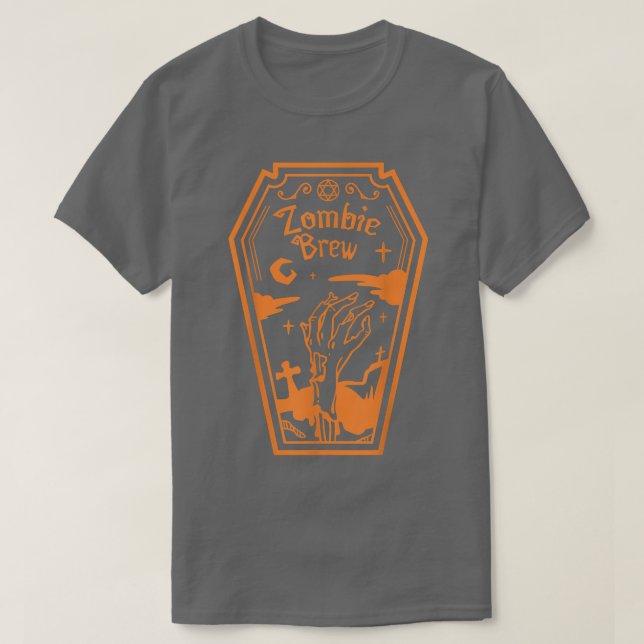 Zombie Crew Coffin Happy Beängstigend Halloween Ni T-Shirt (Design vorne)