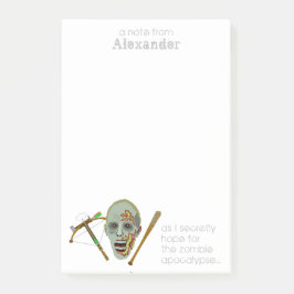 Zombie Crossbow Bat | Funny Apokalypse Notes Post-it Klebezettel