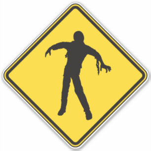 Zombie Crossing Aufkleber