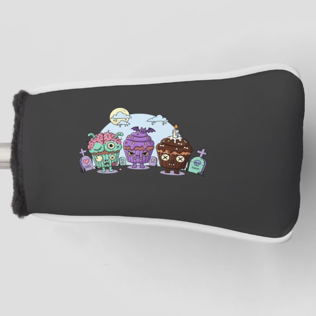 Zombie Cupcake Halloween Golf Headcover (Vorderseite)