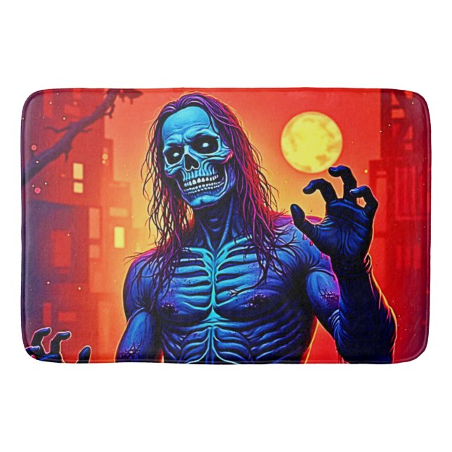 Zombie-Dämon in Stadtdesign Badematte (Vorderseite)