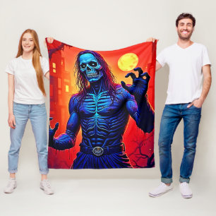 Zombie-Dämon in Stadtdesign Fleecedecke