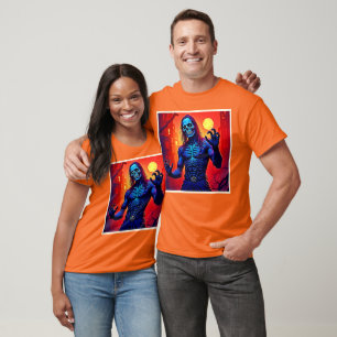 Zombie-Dämon in Stadtdesign T-Shirt