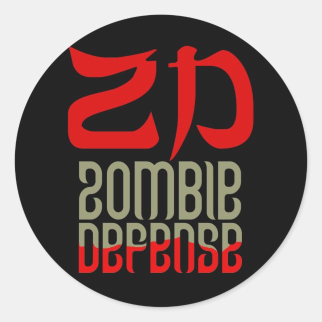 Zombie Defense Stickers (Vorderseite)
