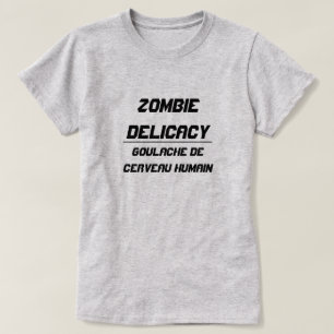 Zombie Delicacy Menschliches Gehirn mit Speck und  T-Shirt