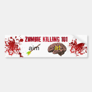 Zombie, der 101 (Ziel, tötet Pfeil am Gehirn) Autoaufkleber