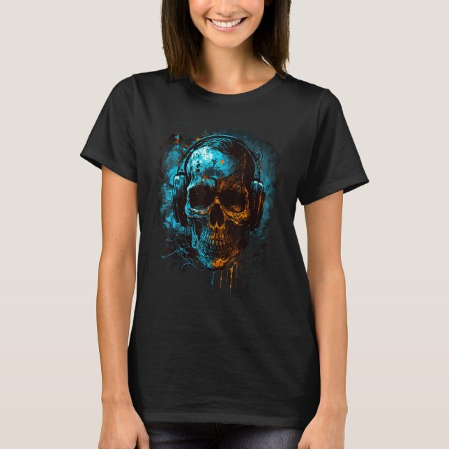 Zombie-Diskjockey T-Shirt (Vorderseite)