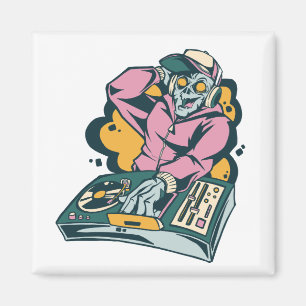 Zombie-DJ-Geschenk für Musiker Meloman Liebhaber Magnet