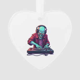 Zombie-DJ � Musikfestival Halloween-T-Shirt Ornament