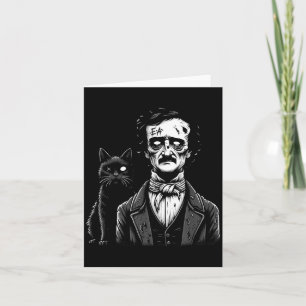 Zombie Edgar Allan Poe Die schwarze Katze Hallowee Karte
