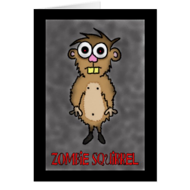 Zombie-Eichhörnchen-Karte (Vorne)