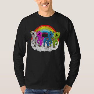 Zombie-Einhorn-Weltuntergangs-Kreaturen-Halloween- T-Shirt