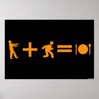 Zombie Equation 24" x 36" Poster
