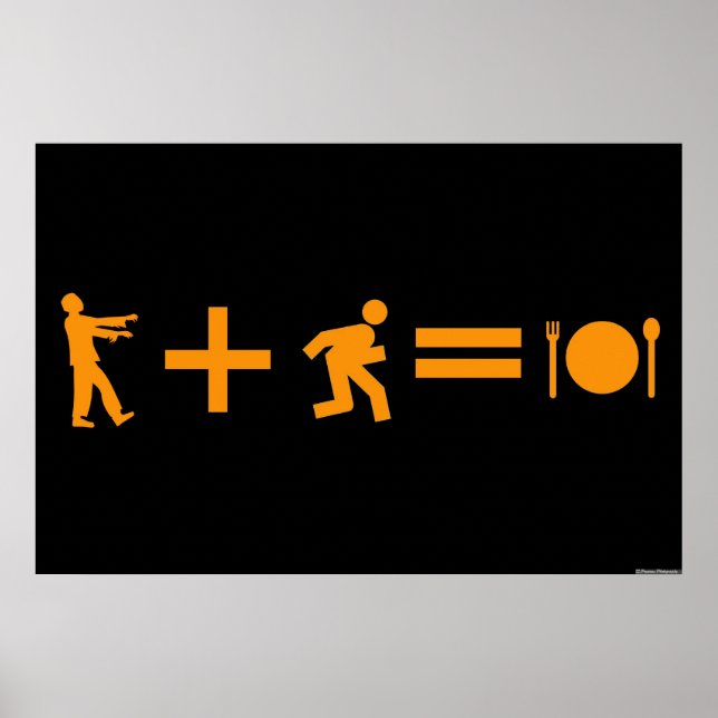 Zombie Equation 24" x 36" Poster (Vorne)