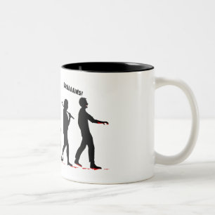 Zombie-Evolution Zweifarbige Tasse