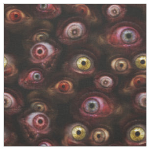Zombie Eyeballs Creepisches Augenmuster Stoff