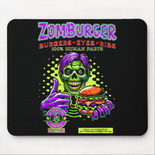 Zombie Fast Food Burger und Rippen Halloween Horro Mousepad