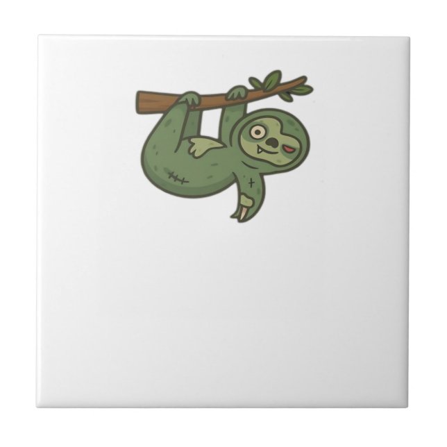 Zombie Faultier Classic T-Shirt Fliese (Vorderseite)