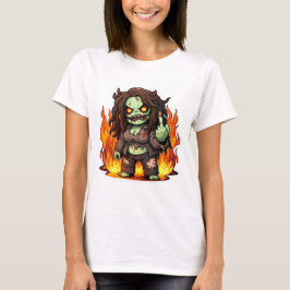 ZOMBIE FIRE MÄDCHEN Power auf halbem Wege zwischen T-Shirt