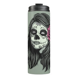 Zombie-Frauen-Name- u. -farbtrommel Thermosbecher