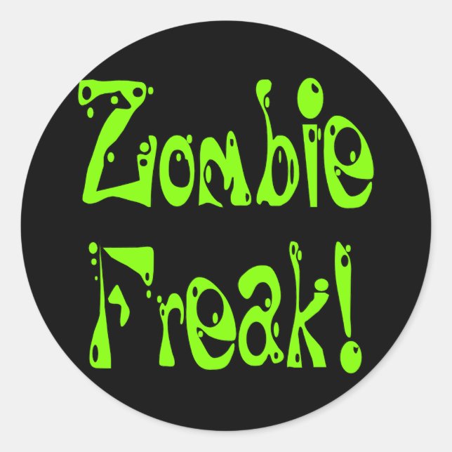 Zombie Freak # 9 Runder Aufkleber (Vorderseite)