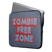 Zombie Free Zone benutzerdefinierte Laptop-Hülle