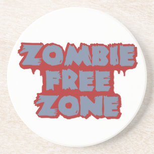 Zombie Free Zone benutzerdefinierter Untersetzer