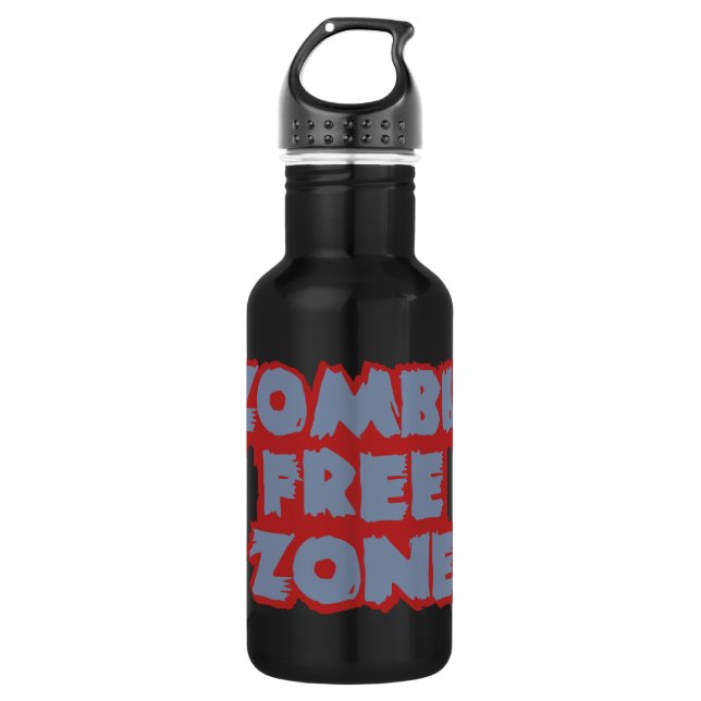 Zombie Free Zone - Farbe wählen Edelstahlflasche (Vorderseite)