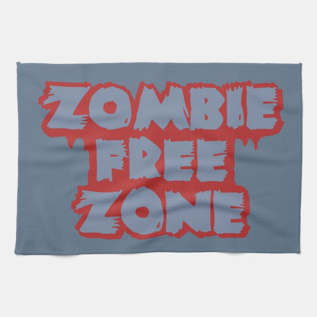 Zombie Free Zone Küchentuch (Horizontal)