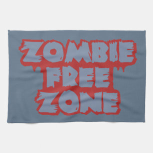 Zombie Free Zone serviette de cuisine personnalisé