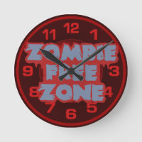 Zombie-Freihafengebietgewohnheits-Wanduhr