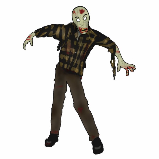 Zombie Freistehende Fotoskulptur (Vorne)