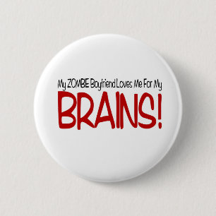 Zombie-Freund-Lieben ich für meine Gehirne Button