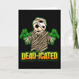 Zombie-Fußballspieler Gruseliger Fußball Halloween Karte