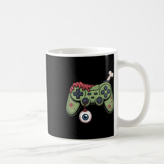 Zombie-Gamer-Controller mit Eyell und Halloween-G Kaffeetasse (Rechts)