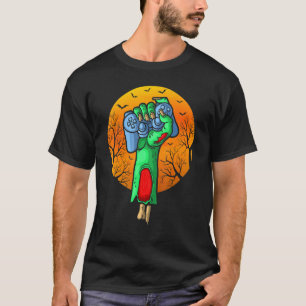 Zombie Gamer Hand Halloween Kostüm Untot Gaming T-Shirt