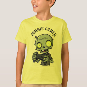 Zombie Gamer Kids Halloween T - Shirt - Funny Nied